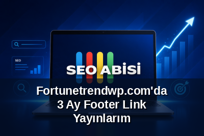Fortunetrendwp.com'da 3 Ay Footer Link Yayınlarım